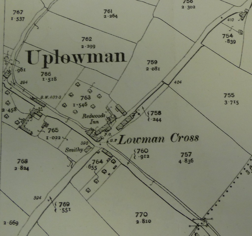 1887 map of Lowmans Cross